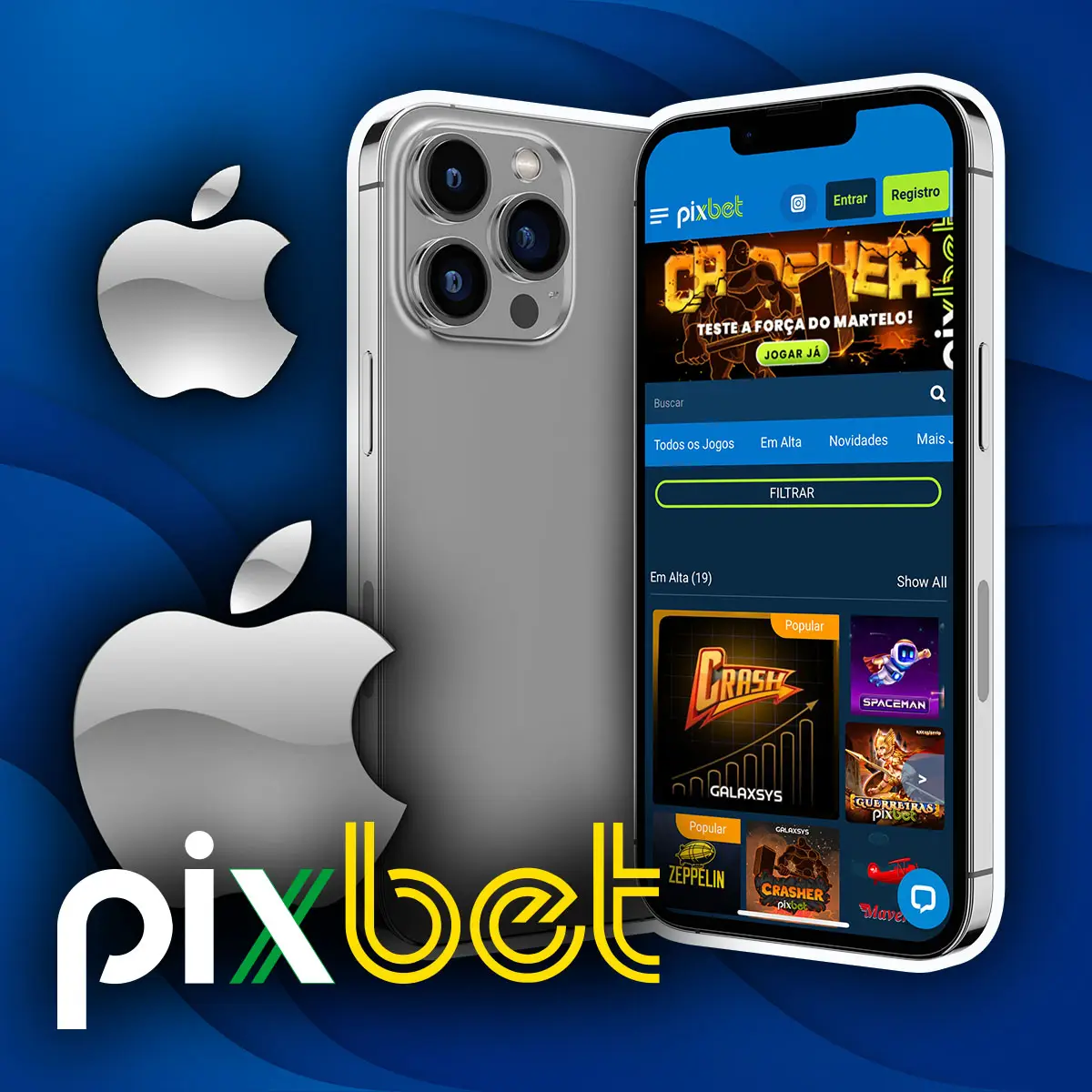 Instruções para instalar a aplicação móvel para iOS da casa de apostas Pixbet no Brasil