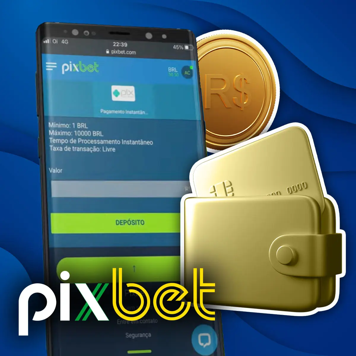 Como fazer o primeiro depósito no aplicativo móvel Pixbet no Brasil