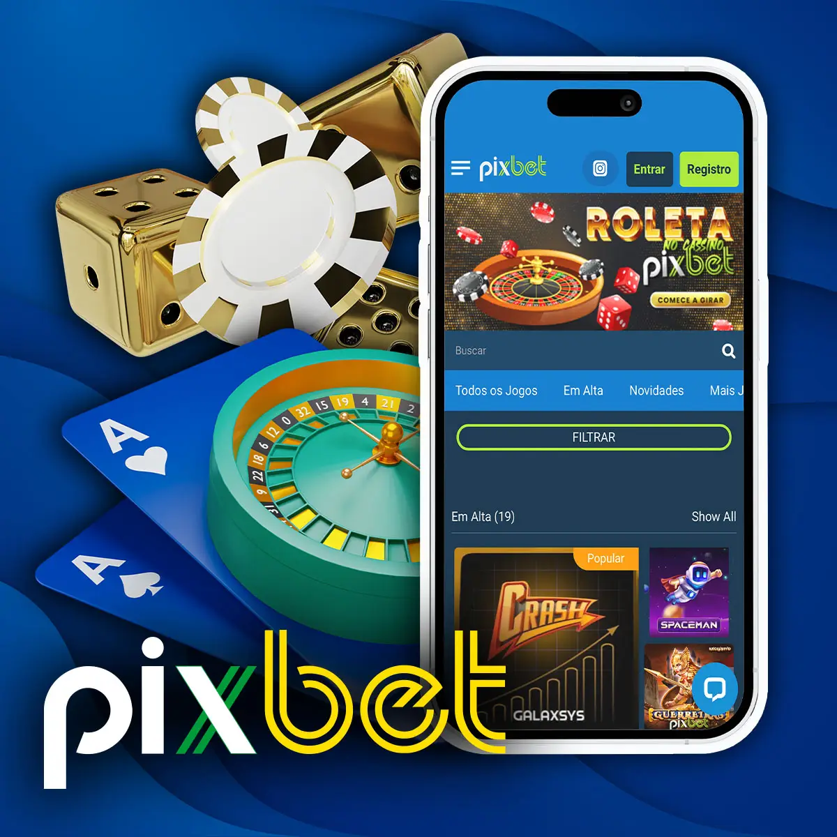 Cassino do aplicativo oficial Pixbet no Brasil