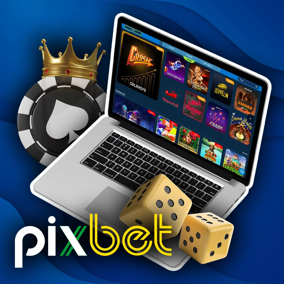 Uma escolha de jogos de casino na casa de apostas Pixbet no Brasil