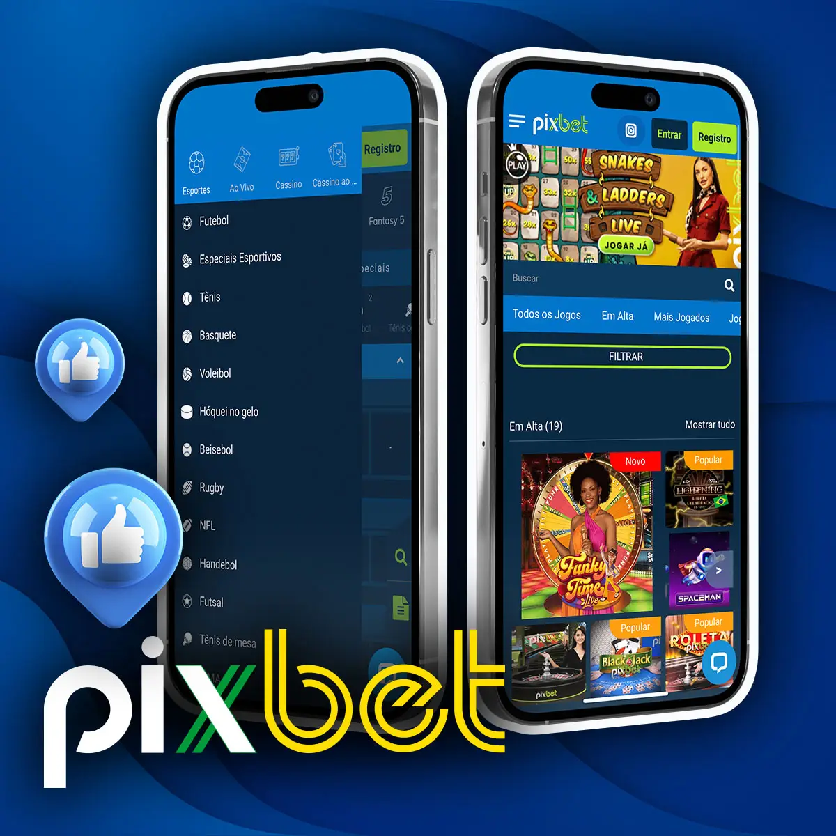 Principais características da aplicação oficial Pixbet