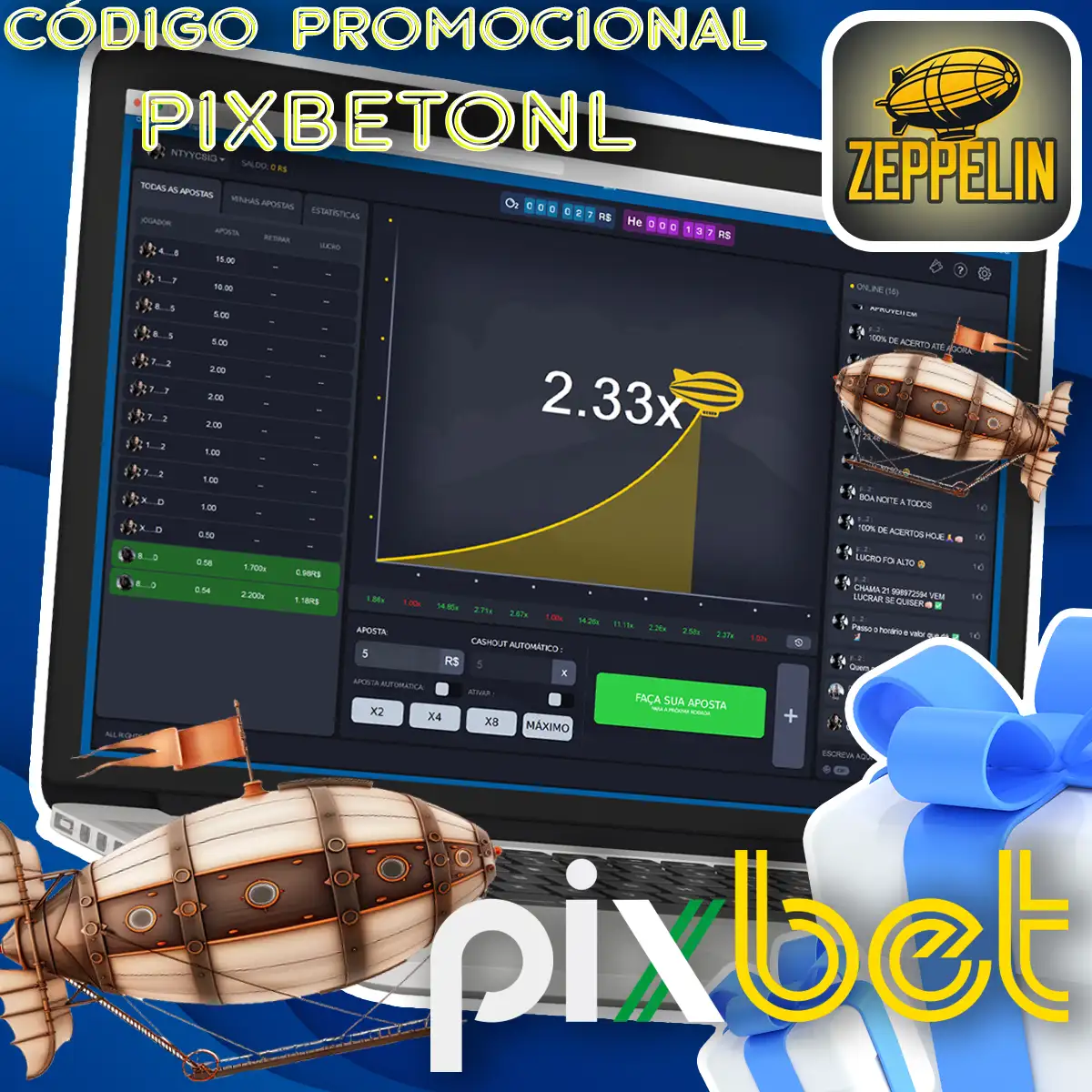 Código promocional Pixbet Zeppelin