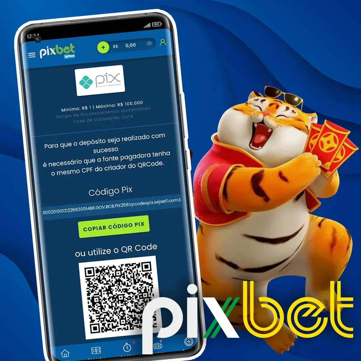 Métodos de depósito e saque na Pixbet